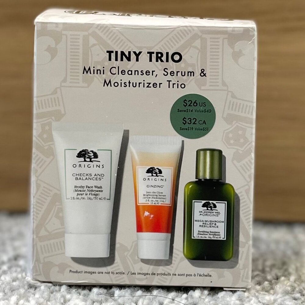Origins Tiny Trio Skincare 3-piece Set NIB